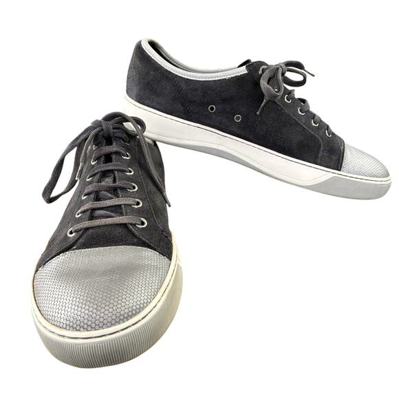 Lanvin Other - Lanvin Suede Sneakers Mens Size 9 Gray Lace Up Casual Designer Comfort Luxury